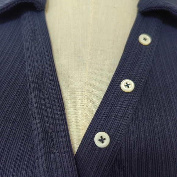 Reformation Aubrey Knit Dress In Navy - Picture 10 of 13